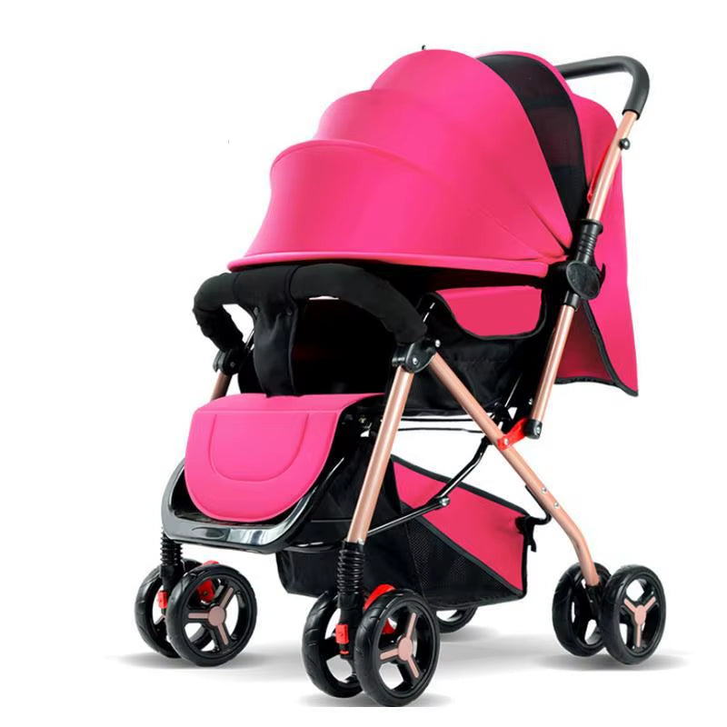 2025 New Style Four-Wheel Baby Stroller Lightweight Foldable Baby Stroller with Two-Way Function
