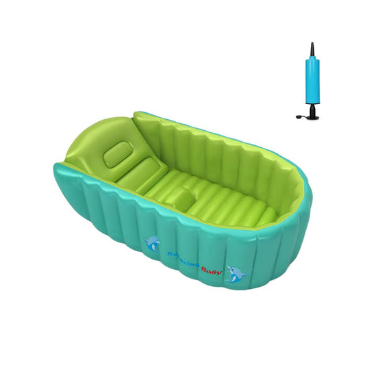 Folding Inflatable Baby Bathtub Soft Safe Anti-Slip Bottom Inflatable Child'S Shower Basin Portable Home Travel Folding Bathtub