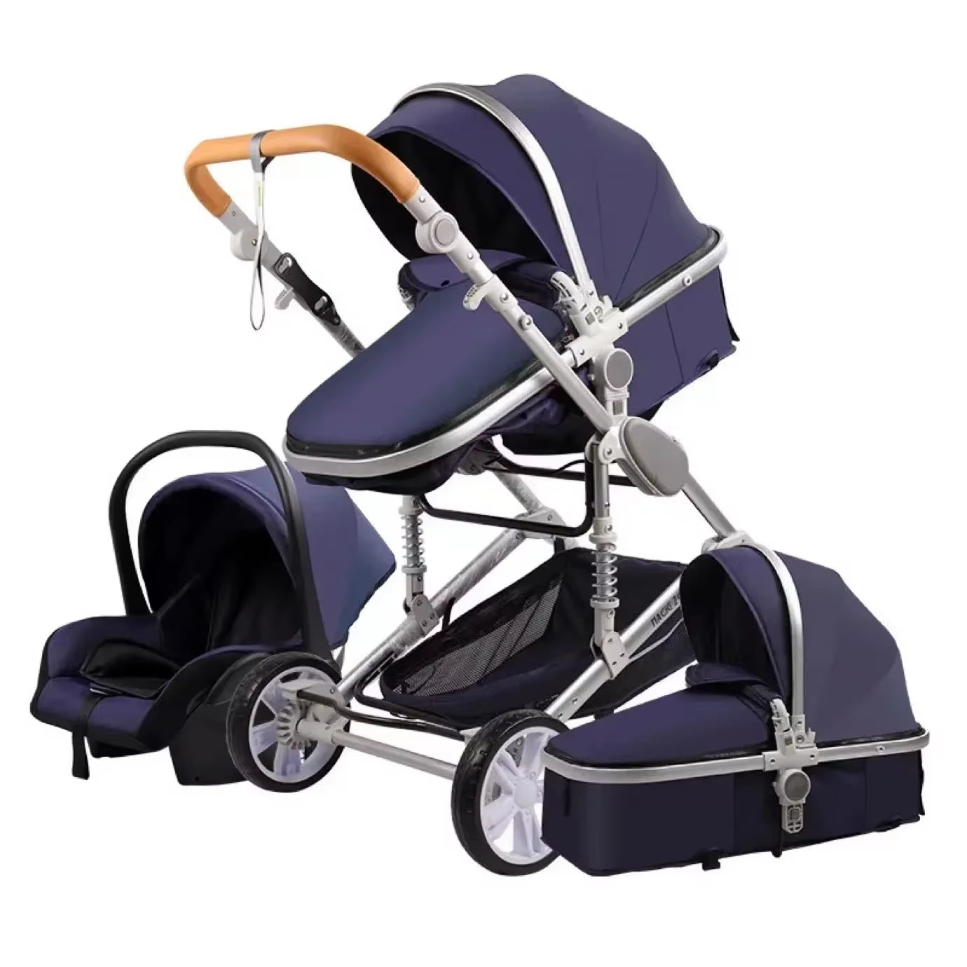 Baby Stroller 3In1 Luxury High Landscape Baby Pram Portable Baby Pushchair Multifunctional Newborn Carriage Double Faced
