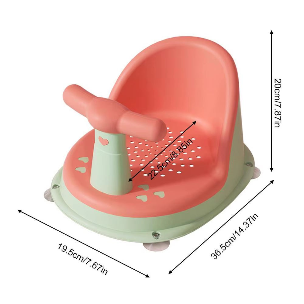 Funny PP+TPE Baby Shower Chair Antiskid Multiple Colors Bathtub Seat Suction Cup Design Non Slip Bath Stool Baby Shower