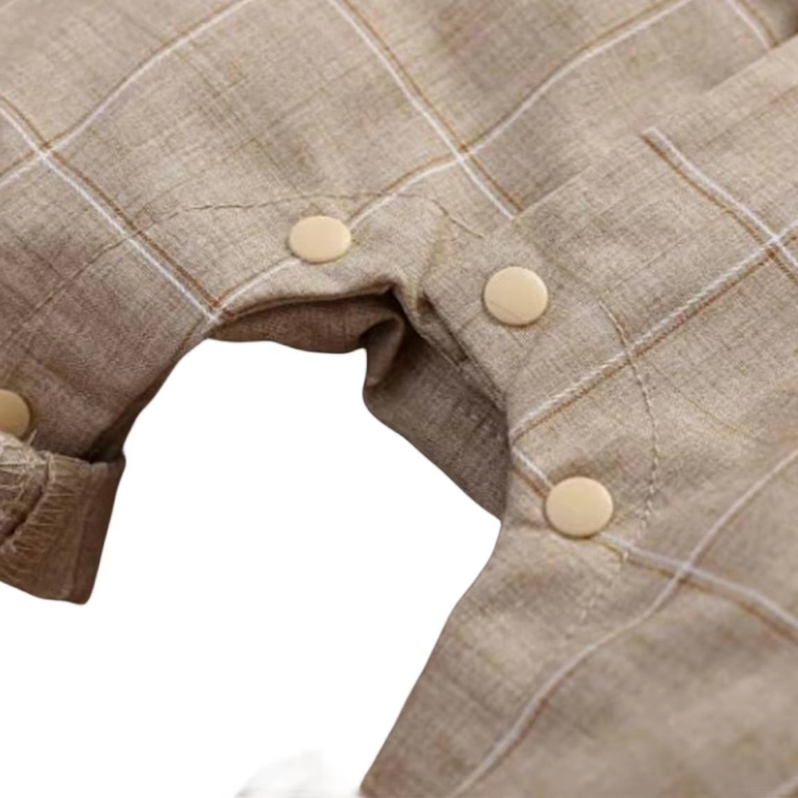 3-24M Baby Boy Formal Outfit Cotton Plaid Vest Romper Infant Toddler Birthday Party Anniversary Clothes