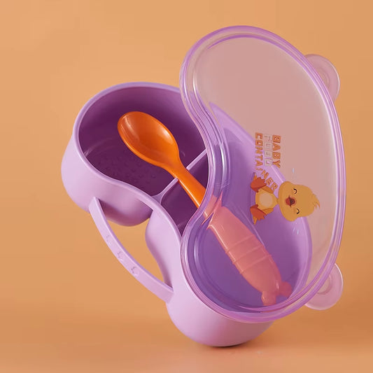 Portable and Grindable Baby'S Complementary Food Bowl Set,Separate Hot and Cold Food, Perfect for School, Picnics, and Trips