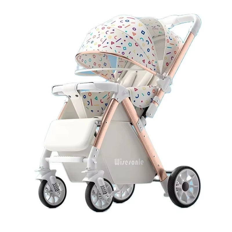 0-6 Years Old Baby Strollers Can Sit and Lie down High Landscape Lightweight Folding Two-Way Stroller Children Stroller