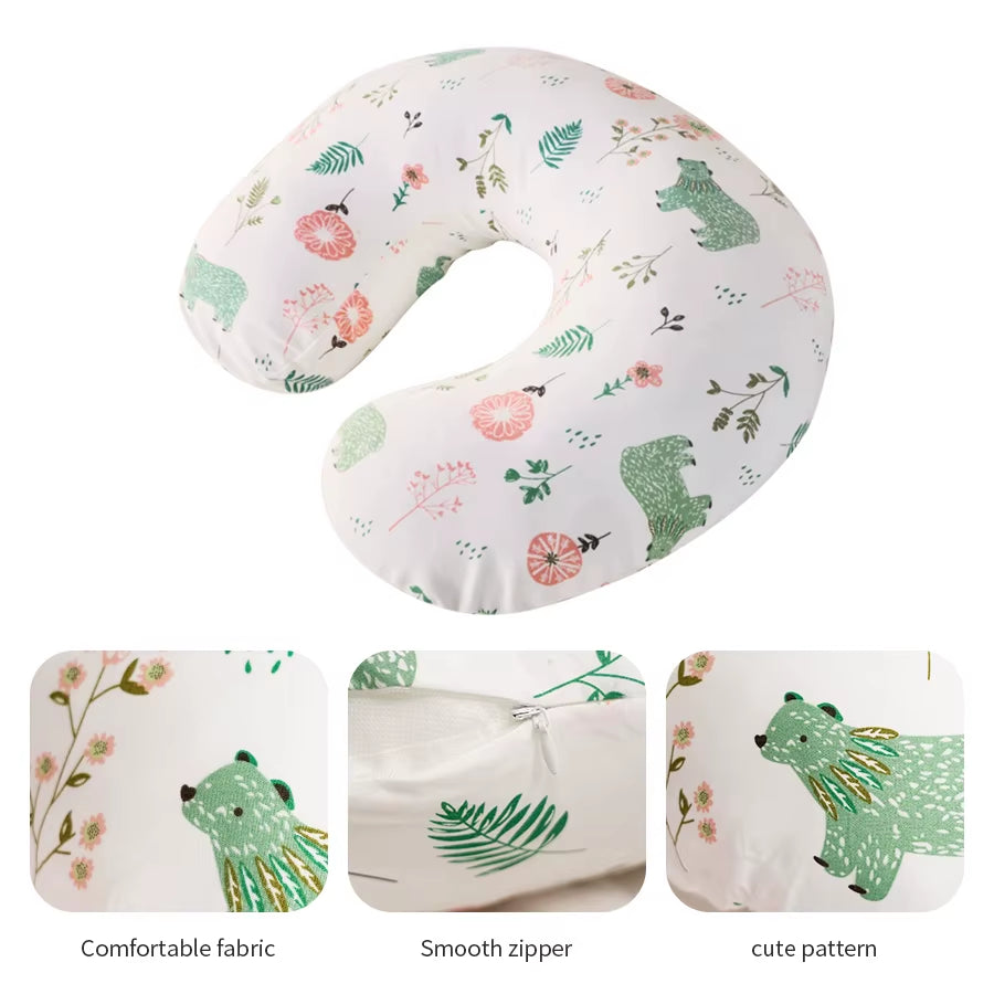 Baby Breastfeeding Pillow Nursing Pillow for Period Lactation Maternity Feeding Cushion with Breathable Fabric Cute Print