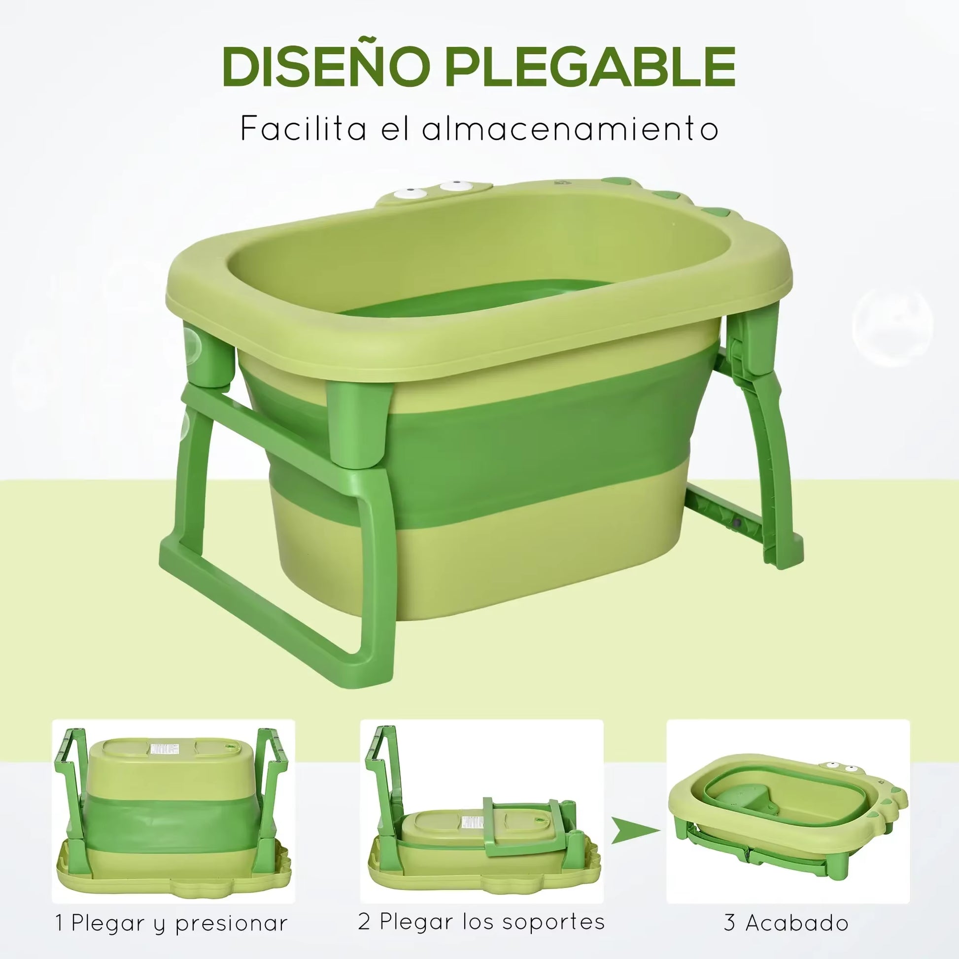 Folding Baby Bath Tub 0-3 Years Foldable Infants Toddlers Portable Travel Bebe Bathtub Multifunctional with Newborn Baby