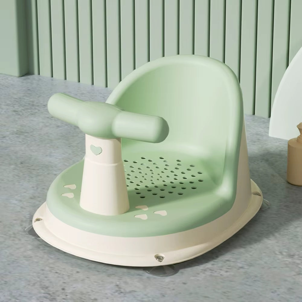 Funny PP+TPE Baby Shower Chair Antiskid Multiple Colors Bathtub Seat Suction Cup Design Non Slip Bath Stool Baby Shower