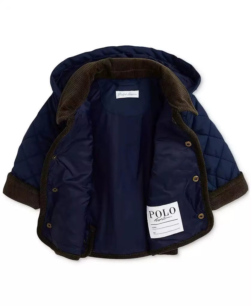 Polo  | Baby Boys Corduroy-Trim Barn Jacket with Removable Hood