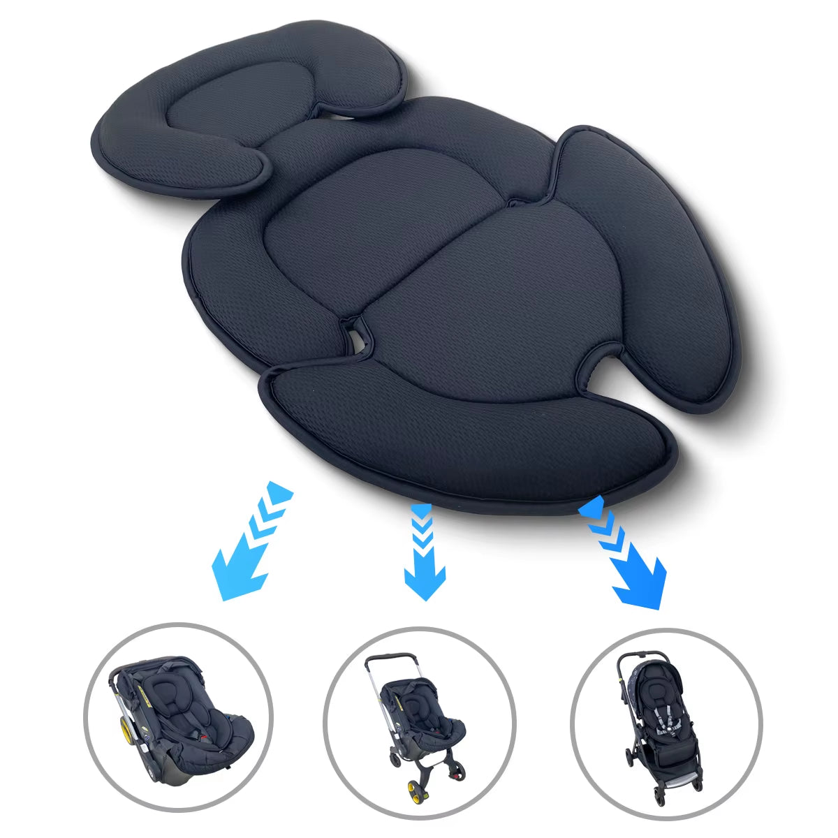 Universal Baby Stroller Seat Cushion Head and Body Support Pillow for Doona Infant Car Seat Insert Newborn Stroller Accessories