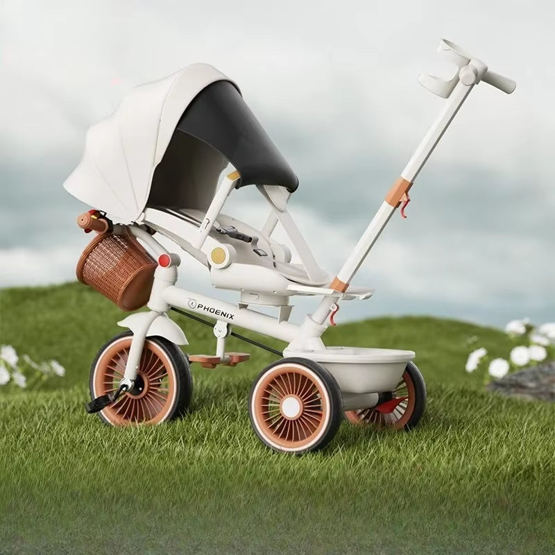 Hand-Pushed Children'S Tricycle Three-Wheeled Baby Stroller Lightweight Children'S Bicycle Multi-Purpose Children'S Bicycle