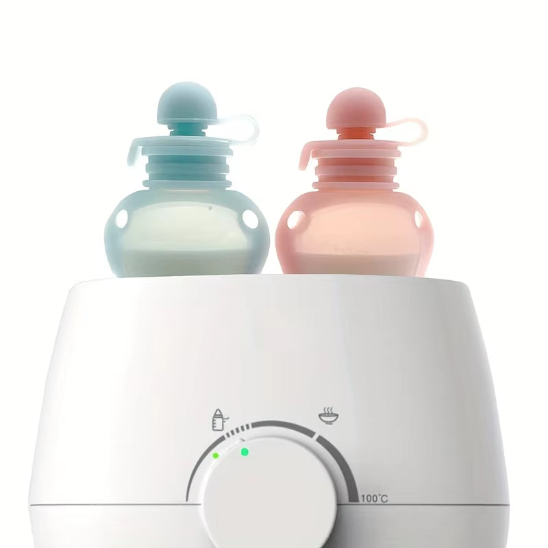 1Pc Reusable Baby Food Bag, Silicone Reusable Toddler Squeeze Bag, Can Be Stored Frozen and Refilled with Organic Juice