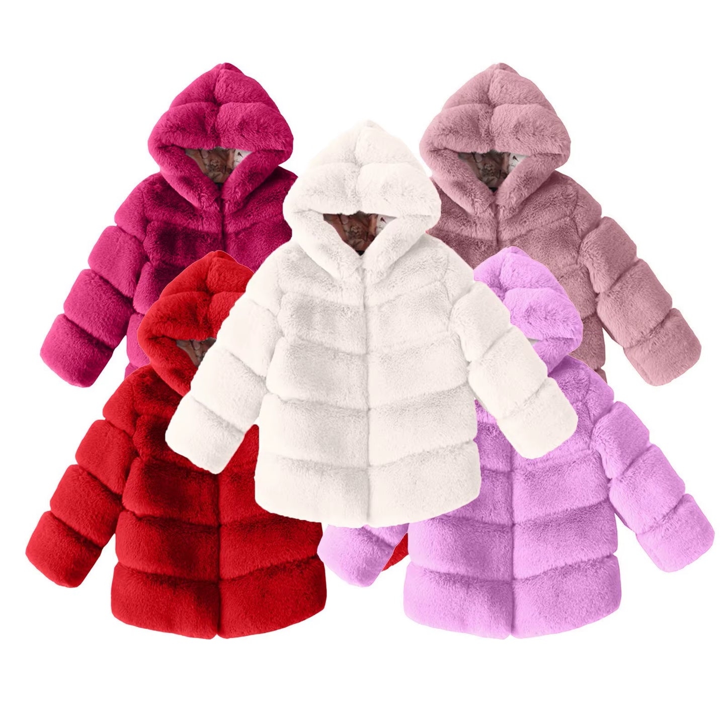 Ski Coat Kids Toddler Girls Jacket Fall Fashionable Winter Toddler Infant Kids Fleece Soild Jackets Warm Hooded Girls 5 T Coat