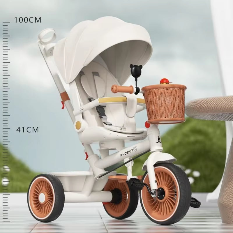 Hand-Pushed Children'S Tricycle Three-Wheeled Baby Stroller Lightweight Children'S Bicycle Multi-Purpose Children'S Bicycle