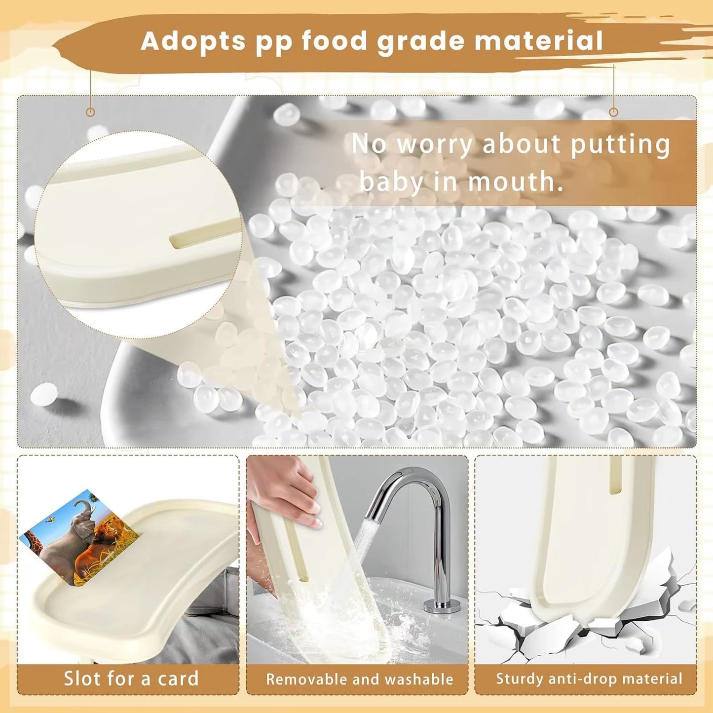 Durable High Chair for Babies – Adjustable Footrest & Detachable Cushion for Comfortable Feeding | Grows with Your Little One