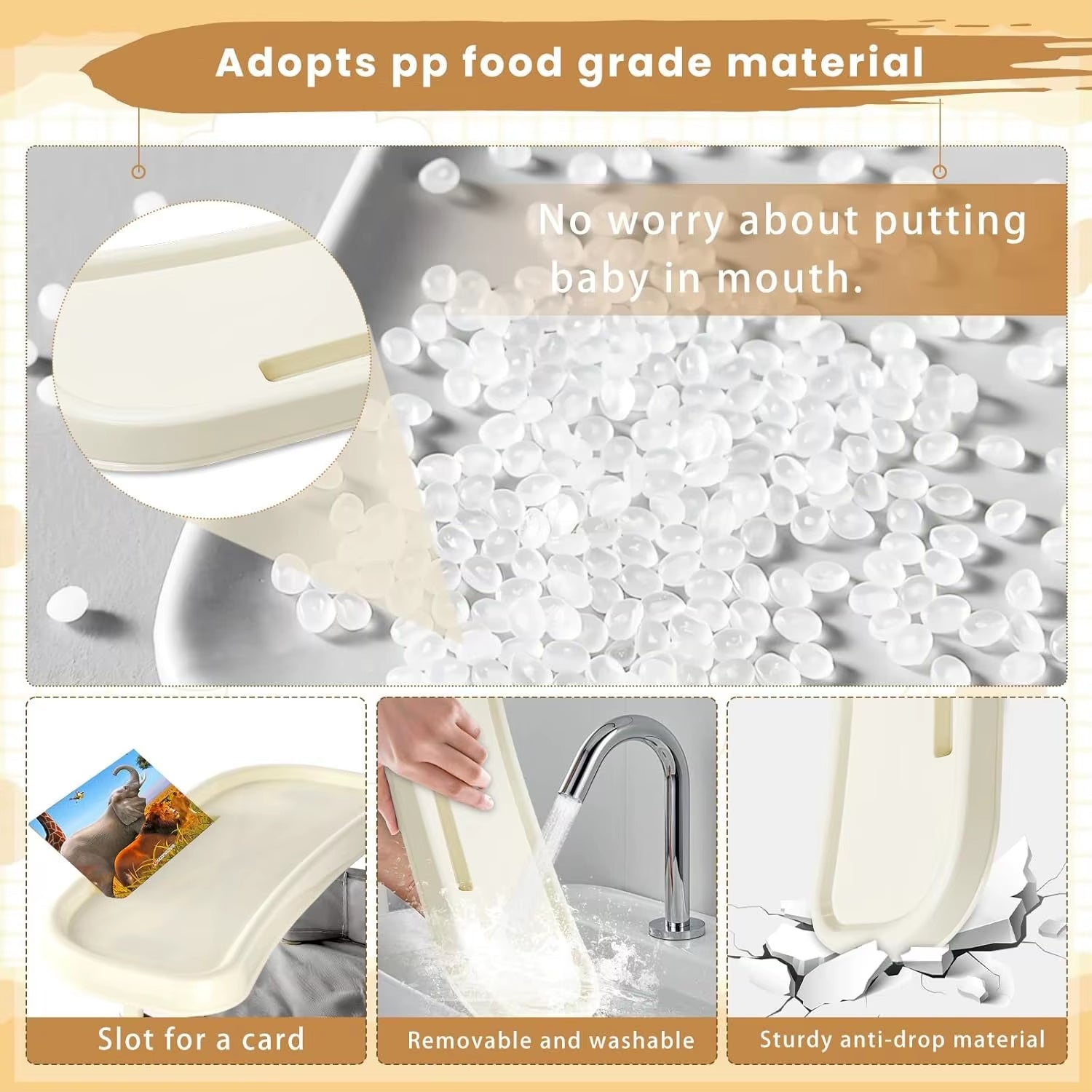 Durable High Chair for Babies – Adjustable Footrest & Detachable Cushion for Comfortable Feeding | Grows with Your Little One