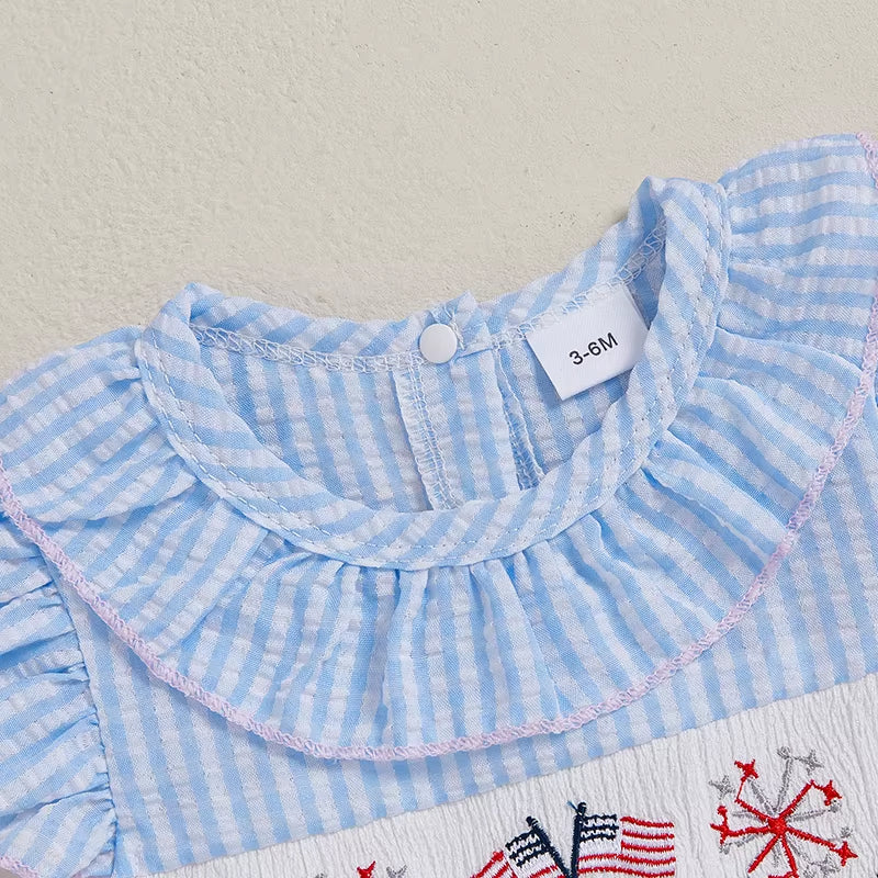 Adorable Baby Girl Romper Flutter Sleeve round Neck Floral Print Jumpsuit Toddler Bodysuit Summer Outfit