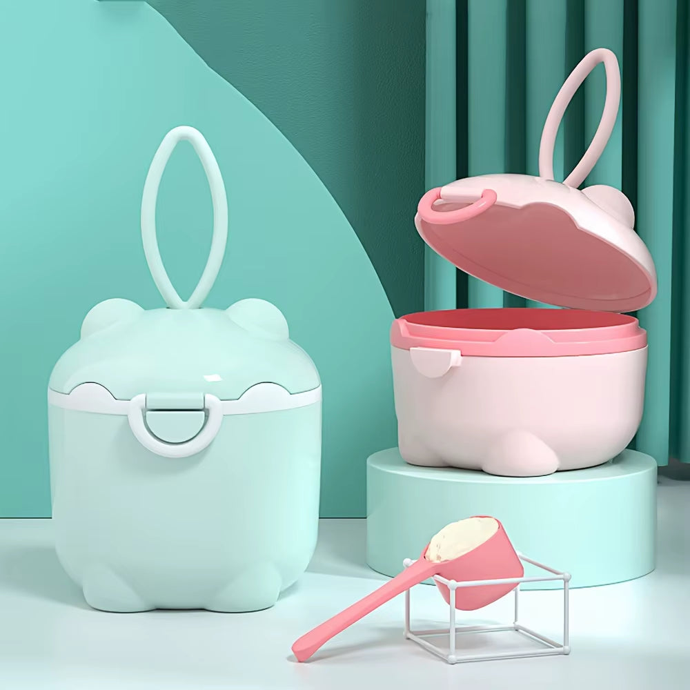 1Pc Portable Four-Layer Milk Powder Box, Milk Powder Container, Food Storage Snack Rotating Box