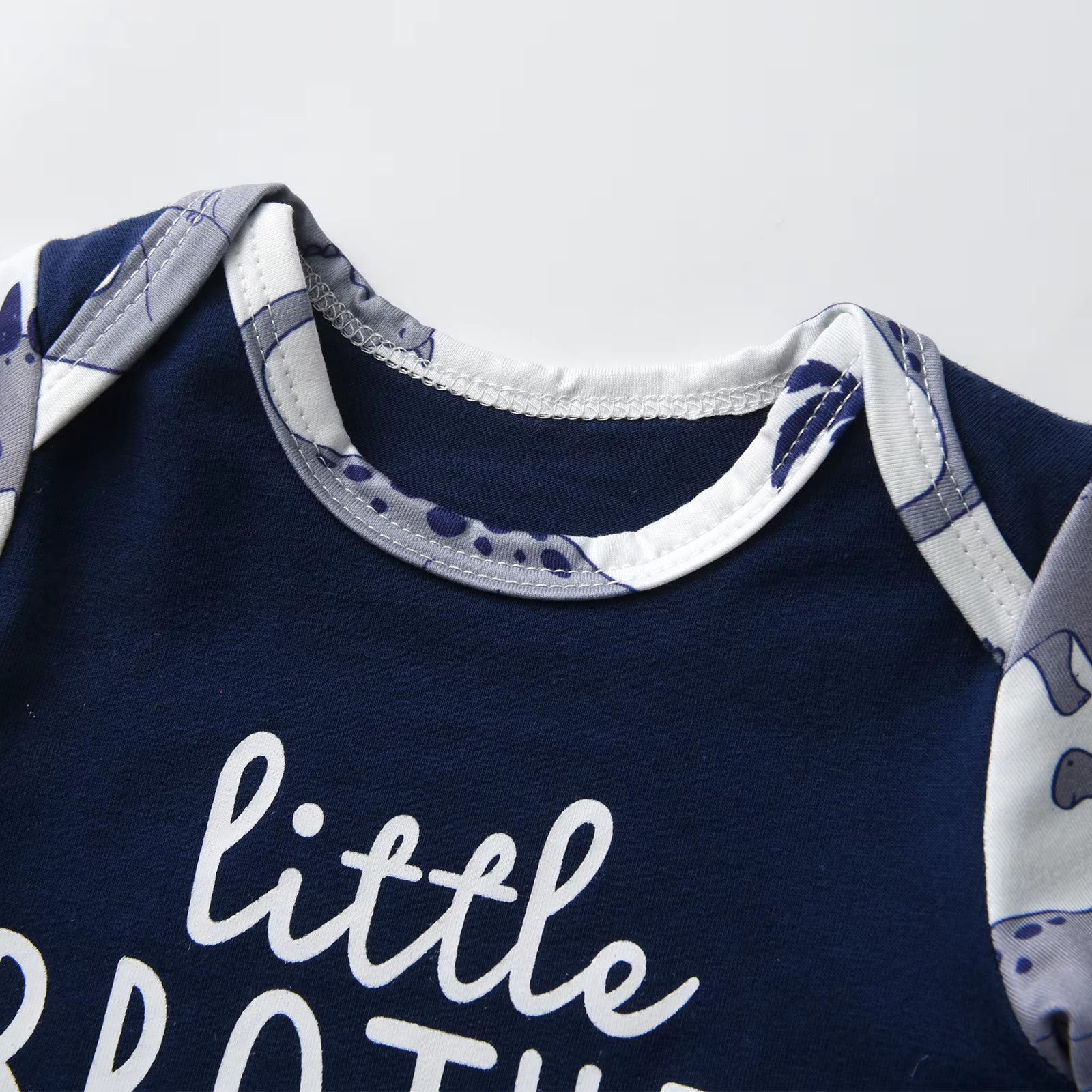 Newborn Baby Boys Fashion Clothes Set Letters Printed Long Sleeve Romper Bodysuit Top + Infant Pants with Hat