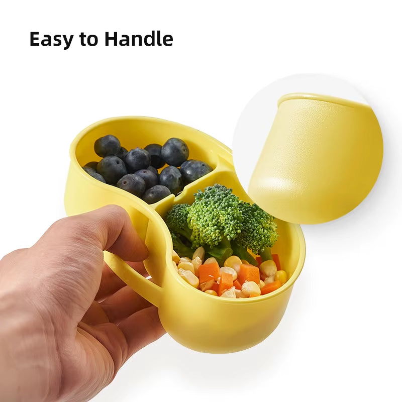 Portable and Grindable Baby'S Complementary Food Bowl Set,Separate Hot and Cold Food, Perfect for School, Picnics, and Trips