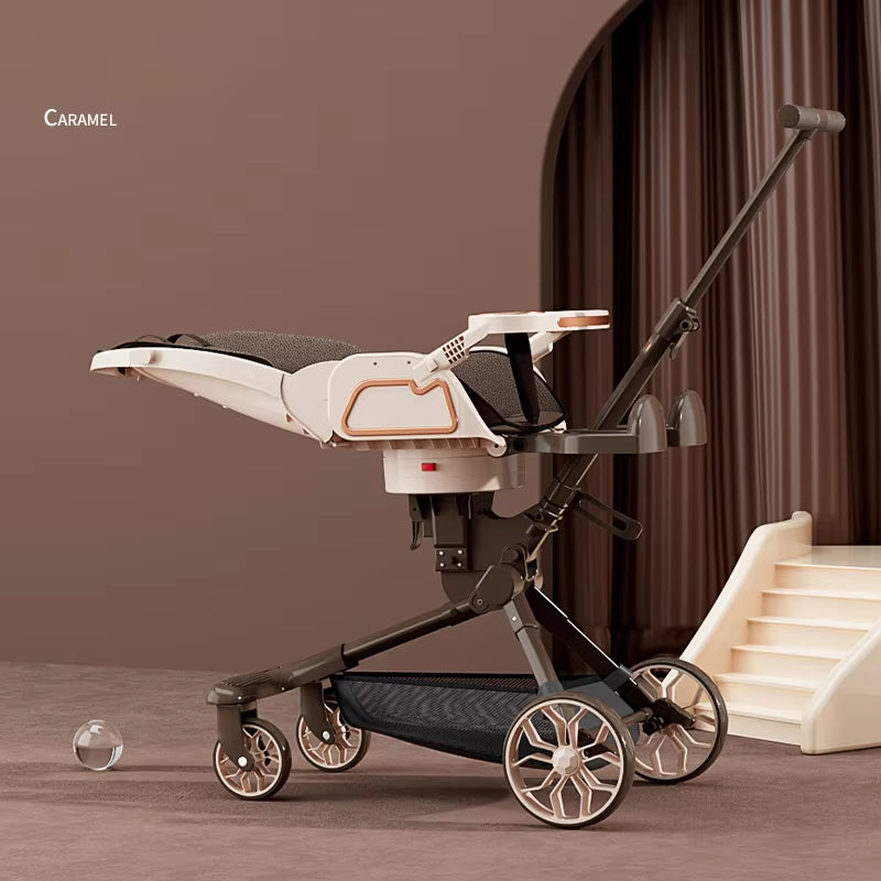 Travel Folding Prams Sit and Lie down in Both Directions Baby Carriage Shock Absorption Four Wheels Cart Baby Accessories
