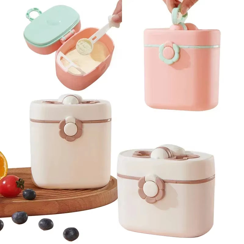 Bee Flower Milk Powder Box Portable Food Storage Container Baby Formula Dispenser Baby Storage Dispensador De Leche En Polvo