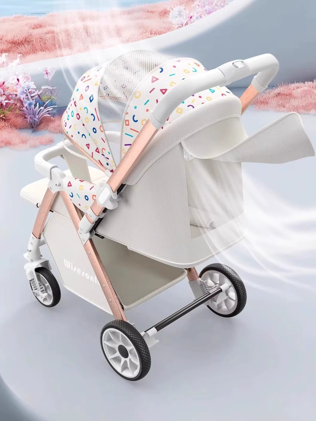 0-6 Years Old Baby Strollers Can Sit and Lie down High Landscape Lightweight Folding Two-Way Stroller Children Stroller