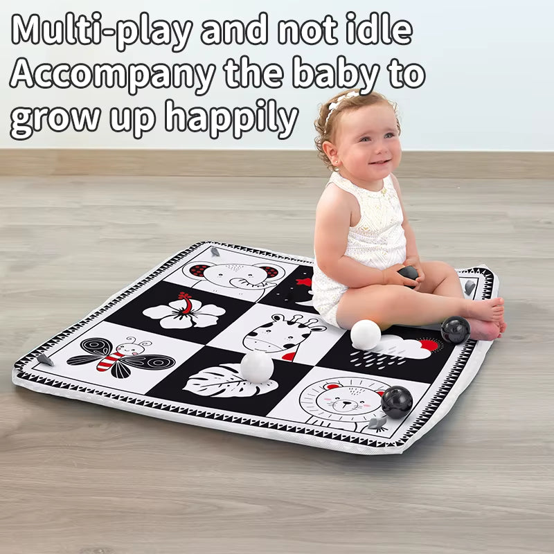 Newborn Fitness Frame Multifunctional Game Mat Cartoon Pattern Early Enlightenment Baby Play Mat Children'S Playpen Toys Infant