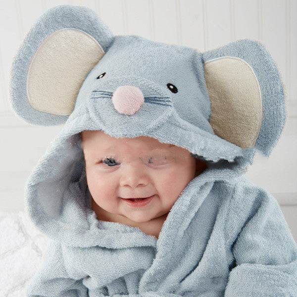 Cute Baby Zoo Bathrobe Hooded Bath Towel