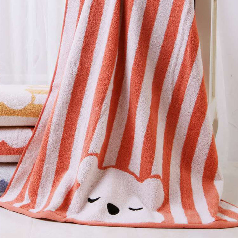 Cartoon Bath Towel Soft Absorbent Multicolor Baby Bath Towel