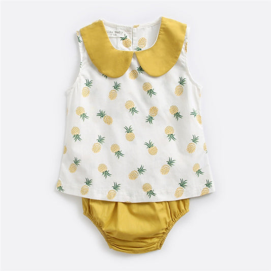 Baby Two-piece Summer Cotton Children's Clothing Baby T-shirt Sleeveless