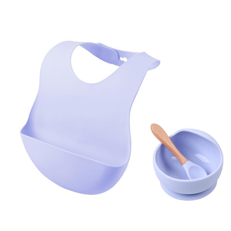 Waterproof feeding silicone bib for children