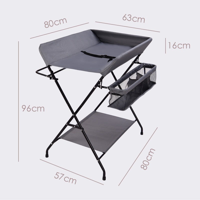 Foldable portable baby diaper table