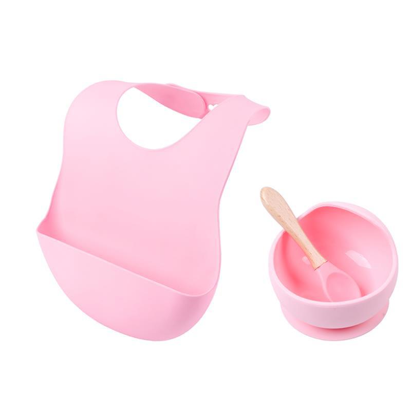 Waterproof feeding silicone bib for children