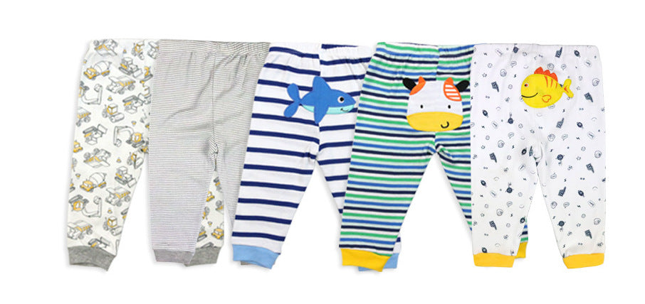 Fashionable And Simple Baby Cartoon 5-Piece Pants