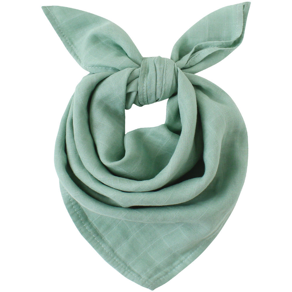 Bamboo Cotton Double Dyed Gauze Handkerchief Baby Bib Baby Scarf Bath Towel