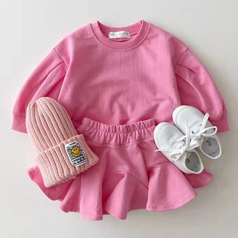 Fashionable Clothing Suit Baby Leisure Children's Clothing Candy Color