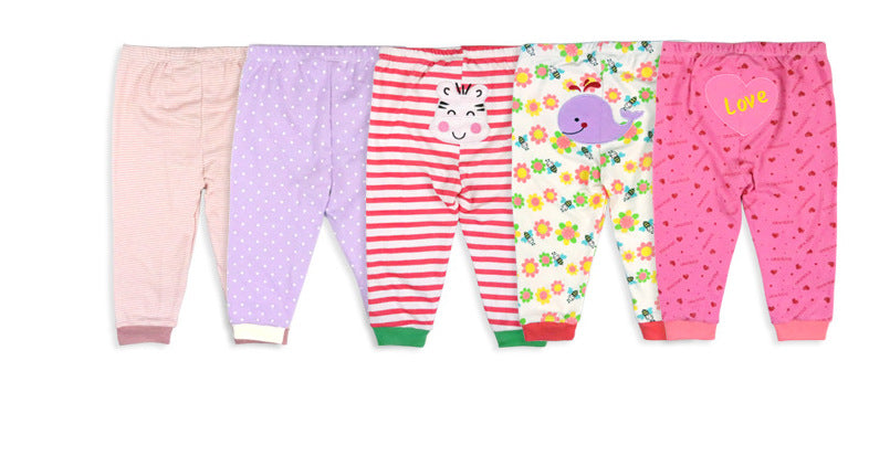 Fashionable And Simple Baby Cartoon 5-Piece Pants