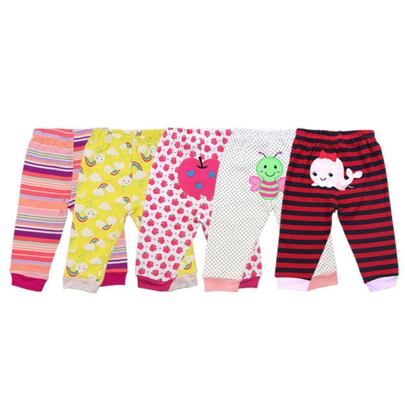 Fashionable And Simple Baby Cartoon 5-Piece Pants