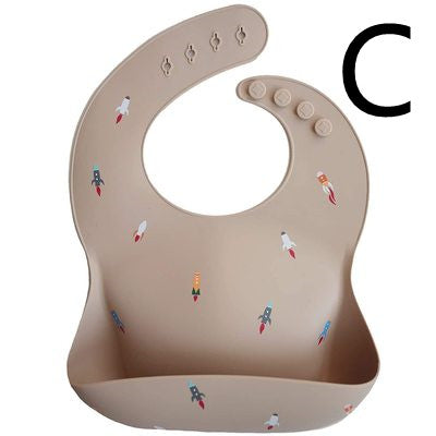 Baby Silicone Bibs, Baby Anti-slobber Bibs, Super Soft Food Supplement Rice Pockets For Feeding