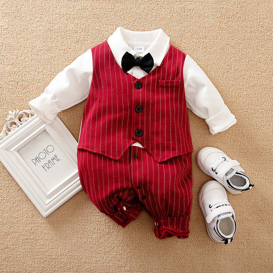 Baby Boy Gentleman Jumpsuit Baby Autumn Clothing